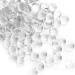 CYS EXCEL Clear Glass Gemstone Beads Vase Fillers (1 LB) Flat Marble Beads Multiple Color Choices Aquarium Decor Rocks Floral Stones Decorative Mosaic Gem Pebbles (Approx. 85-100 PCS) 1 LB Clear