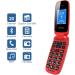 USHINING GSM Senior Flip Phone - Large Button Emergency Call 1.77 Color Display - No Contract - Red - Buy Online on SooperMarket.com