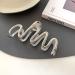 Silver Geometric Wave Hair Claw for Women - Metal Hair Clip Barrette Hairpin Accessory - Buy Online on SooperMarket.com