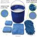 Microfiber Boat Cleaner and Car Wash Kit - Non-Scratch Sponge Bucket, Wash Cloths for Interior and Exterior - Ideal for Fiberglass Boat Hulls and Car Seats - Complete Cleaning Supplies - Buy Online on SooperMarket.com