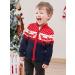 Kids Christmas Reindeer Sweater Cardigan | Boys Winter Knit Jumper 18-24 Months Navy Blue - Buy Online on SooperMarket.com