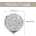 KALLORY Mini Rhinestone Compact Mirror - Double-Sided Hand Held Makeup Vanity Mirror for Women and Girls - Small Purse Mirror with Magnification - Silver - Buy Online on SooperMarket.com