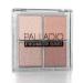 Palladio Eyeshadow Quads  Velvety Pigmented Blendable Matte  Metallic and Shimmer Finishes  Creamy Formula  Four Way Quad Eye Shadow Palette  Talc-Free (Ballerina)