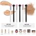 6-Piece Sponge Makeup Applicator Set - Washable Powder Puff & Brush for Flawless Foundation Concealer & Eyeshadow - Pink & Black - Buy Online on SooperMarket.com