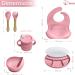 Silicone Baby Weaning Set - Divided Suction Plate, Bowl, and Sippy Cup - Pink - Buy Online on SooperMarket.com