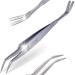 Fabcare 2 in 1 tick pliers - tick tweezers and tick hooks - including the case e -book and identification card - tick pliers for dogs cats and humans - tick remover for ticks of all size