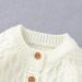 DovFanny Baby Romper Suit | Solid Color Knit Jumpsuit for Newborns | Winter Outfit with Hat (6-12 Months, White) - Buy Online on SooperMarket.com