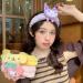 Kawaii Purple Spa Headband for Women and Girls - Soft and Cute Headband for Washing Face, Makeup, and Parties - Buy Online on SooperMarket.com