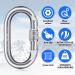 25kn/5600lbs Heavy Duty Screwgate Carabiner Clip for Climbing, Rigging, Ropes, Hammocks - O Shape (2 Pack) - Buy Online on SooperMarket.com