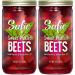 Safie Beets Home Style Sweet Pickled Beets, 35oz Glass Jar (Pack of 2, Total of 70 Oz)