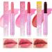 3 Pcs Juice Jelly Tinted Lip Balm Magic Color Changing Lipgloss Dewy Glow Lip Color Click Lip Gloss Pen for Honey Melting Lip with Vitamin E (Rose & Berry & Honeysuckle)