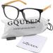 Shop GQUEEN Large Frame Horn Glasses - Stylish UV400 Fake Nerd Glasses for Men & Women - Black Brown - Buy Online on SooperMarket.com