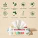 Caboo Tree-Free Bamboo Baby Wipes - 216 Count, Unscented, Eco-Friendly & Gentle for Sensitive Skin - 3 Travel Packs, Resealable Tabs - Buy Online on SooperMarket.com