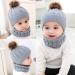 Yinuoday Toddler Baby Knit Hat Scarf Set - Winter Beanie Cap with Circle Loop Scarf, Grey - Buy Online on SooperMarket.com