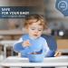 Home-Ed Baby Weaning Set: 9-Piece Baby Food Set with Suction Bowl, Plates, Spoon, and Bibs - Blue - Buy Online on SooperMarket.com