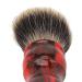 Synthetic Hair Shaving Brush with Red Resin Grip | Barber Salon Tool for Face Hair Cleaning | Best Gifts for Men & Women - Buy Online on SooperMarket.com
