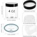 24 Pack 4 oz Clear Plastic Containers with Lids and Labels for Beauty Products - Body Butter Jars, Body Scrubs, Face Creams, Lotions - Buy Online on SooperMarket.com