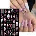 JMEOWIO 10 Sheets Christmas Pink Nail Art Stickers Decals Self-Adhesive Snowflake Winter Holiday Cute Elk Nail Supplies Nail Art Design Decoration Accessories - Buy Online on SooperMarket.com