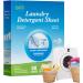 acime Sheet Laundry Detergent | Natural Washer Detergent Sheets with Scent - Multifunctional Household Cleaning Supplies Portable Liquid Less Sheets for Clothing Cotton Fabric - Buy Online on SooperMarket.com