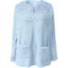 AMhomely Women's Plus Size Double Fleece Hoodie with Pocket - Soft Teddy Fleece Pullover - V Neck Sweatshirt for Winter - Lounge Top - Blue - Size M - Buy Online on SooperMarket.com