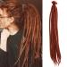 No LIFE 10PCs 50cm ginger red dreadlock extensions one-sided crocheted synthetic dreadlocks accessories jamaica punk hip-hop reggae hair braoid wigs faux locs for fashion men women