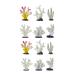 Ctpeng 12 Pieces Small Artificial Coral Decoration Artificial Coral Reef Decorations for Aquariums (Resin White) Natural