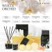 White Orchid Spa Gift Basket for Women - 18Pcs Birthday Gift Set with Diffuser, Shower Steamer, Himalayan Rocks, Jojoba Oil, Scented Candle & Golden Basket - Ideal Gifts for Her - Buy Online on SooperMarket.com