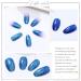 Blue Sequin Press On Nails Medium for Women - Full Cover Tips for Salon Perfect Manicure - Buy Online on SooperMarket.com