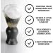 men-u BARBIERE Black Pure Bristle Shaving Brush Set with Italian Design - Includes 15ml Shave Cream Tube - Buy Online on SooperMarket.com