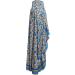 Sanahy Women Boho Floral Print High Low Maxi Dress - Blue XL - Buy Online on SooperMarket.com