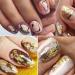 Gzmayuen Leaf Gold Nail Art Glitter Foil Flakes for Nail Decoration | 2 Boxes Golden Aluminum Foil Seedlettes - Buy Online on SooperMarket.com