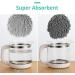 LIUVTILB 2 Pack Fuzzy Ball Towels - Super Fluffy Chenille Hand Towels - High Absorbency - Gray + White - Buy Online on SooperMarket.com