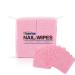 BLUERISE Lint Free Nail Wipes Pink 500pcs Nail Polish Remover Pads Soft Absorbable Eyelash Extension Glue Cleaning Wipes 500 Count (Pack of 1) Pink