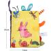 SOSPIRO Baby Cloth Book for Toddlers - Soft 3D Animal Tails, Safe & Non-Toxic - Early Learning & Gifts for 0-3 Year Olds - Rabbit Design - Buy Online on SooperMarket.com