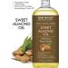 Triple AAA+ Grade Cold Pressed Sweet Almond Oil - 100% Pure & Natural - For Hair, Skin, Face - 16 fl oz with Pump Dispenser - Buy Online on SooperMarket.com