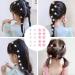 AYNKH 20 Pieces Small Lily Flower Hair Clips White Pink Rhinestone Cute Metal Pins for Girls Women Bridal Wedding Decorative Daily Hair Accessories - Buy Online on SooperMarket.com