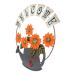 ABOOFAN Pendant Office Decor Welcome Wall Hanging Sign Wall Hanging Decor Front Door 3d Ornament 42X36CM Orange