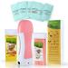 Roll On Wax, Waxing Kit for Women, Waxing Kit for Sensitive Skin, Rose & Honey Roll On Wax Kit for Larger Areas of the Body, Roller Waxing Kit Hair Removal, at Home Waxing Kit for Women and Men Honey & Rose