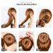Bouttarro Invisible Hair Nets & U Shaped Pins Set - 50 Mesh Elastic Edge Hair Nets & 40 U Shaped Pins for Ballet Buns, Donut Bun Maker Wig - Light Brown - Buy Online on SooperMarket.com