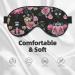 Shop Black Background Rose Soft Sleep Eye Mask | Breathable Eye Patch for Women | Ideal for Travel & Relaxation - Buy Online on SooperMarket.com