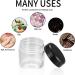 20 Pieces Empty Cream Cans - 40ml Transparent Plastic Containers for Cosmetics & Lip Balm with 3 Mini Black Spatulas | International Shipping - Buy Online on SooperMarket.com