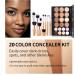 Joyeee Cream Contour Palette 20 Colors Concealer & Colour Corrector Kit with 11 Bamboo Makeup Brushes - 1.00g - Buy Online on SooperMarket.com