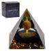 Kioiner Crystal Pyramid 5cm Orgone Pyramid Positive Energy Collection Wealth Lucky Pyramid for Women Girls Yoga Meditation Healing Home Decoration (A)