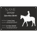 Personalized Horse Shape Stable Bar Sign | 29x19cm Black Glossy Laser Engraved | UV-Resistant & Waterproof | Perfect for Equestrian Decorations - Buy Online on SooperMarket.com