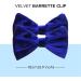 BasicSense Velvet Hair Clip for Women & Girls - 2 Pack Royal Blue | Stylish Hair Accessories for All Occasions - Buy Online on SooperMarket.com