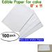 Edible Rice and Wafer Paper  8.5 x 11 Inch Wafer Paper (100  White) - Buy Online on SooperMarket.com