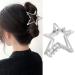 Star Metal Hair Claw Clips  1pcs Silver Small Hair Claw Clips For Thin Thick Hair Hair Clips for Styling Star Designs Hair Barrettes Hair Pins Hair Accessories Decorations For Women Girls (Silver Star)