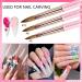Saviland 6PCS Acrylic Nail Brush Set - Pink Gradient Brushes for Acrylic Application - Sizes 6/8/10/12/14/16 - Ideal for Beginners and Professionals - Buy Online on SooperMarket.com