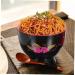 1 pc Home Food Rice Salad Ceramic Practical Household Restaurant Plastic Ramen Thread 9.6X9.4CM Black - Buy Online on SooperMarket.com