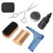 Mustache Hair Care Tool 7Pcs Beard Nursing Set Men's Beard and Mustache Set Oil Brush Comb Scissor Mustache Hair Care Perfect for Hair and Beard